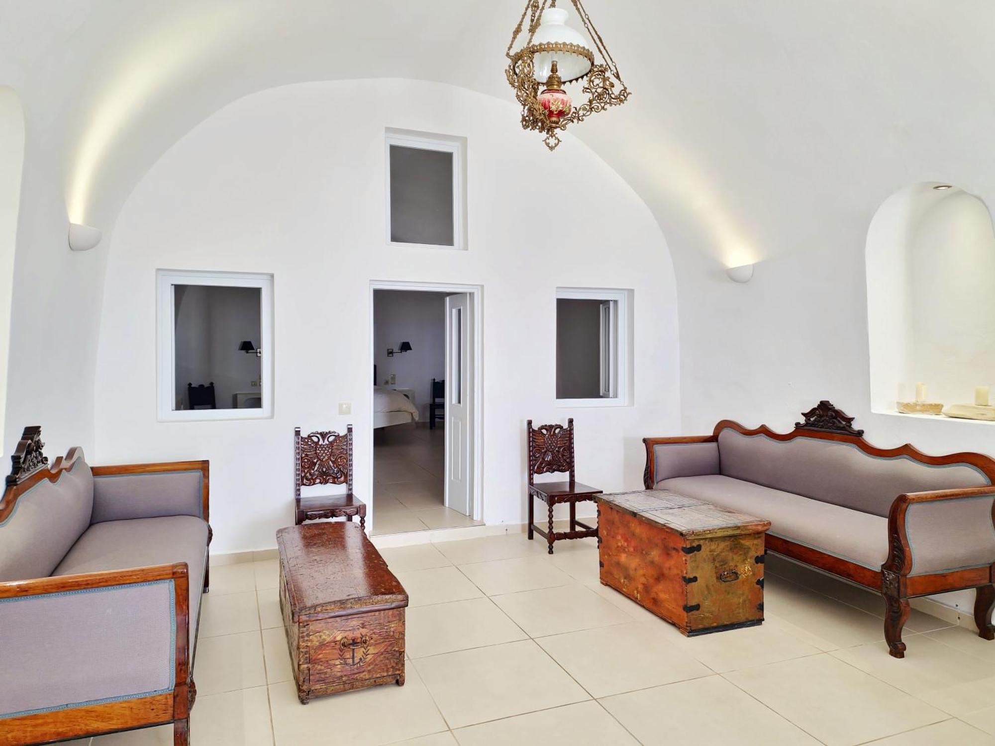 Вилла Karpimo Horizon - Caldera View With Private Hot Tub Фиростефани Экстерьер фото