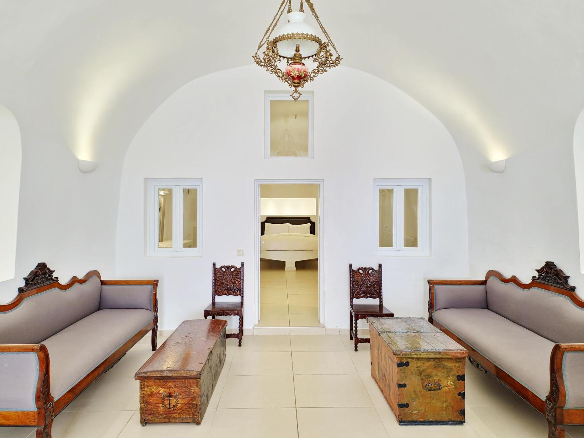 Вилла Karpimo Horizon - Caldera View With Private Hot Tub Фиростефани Экстерьер фото