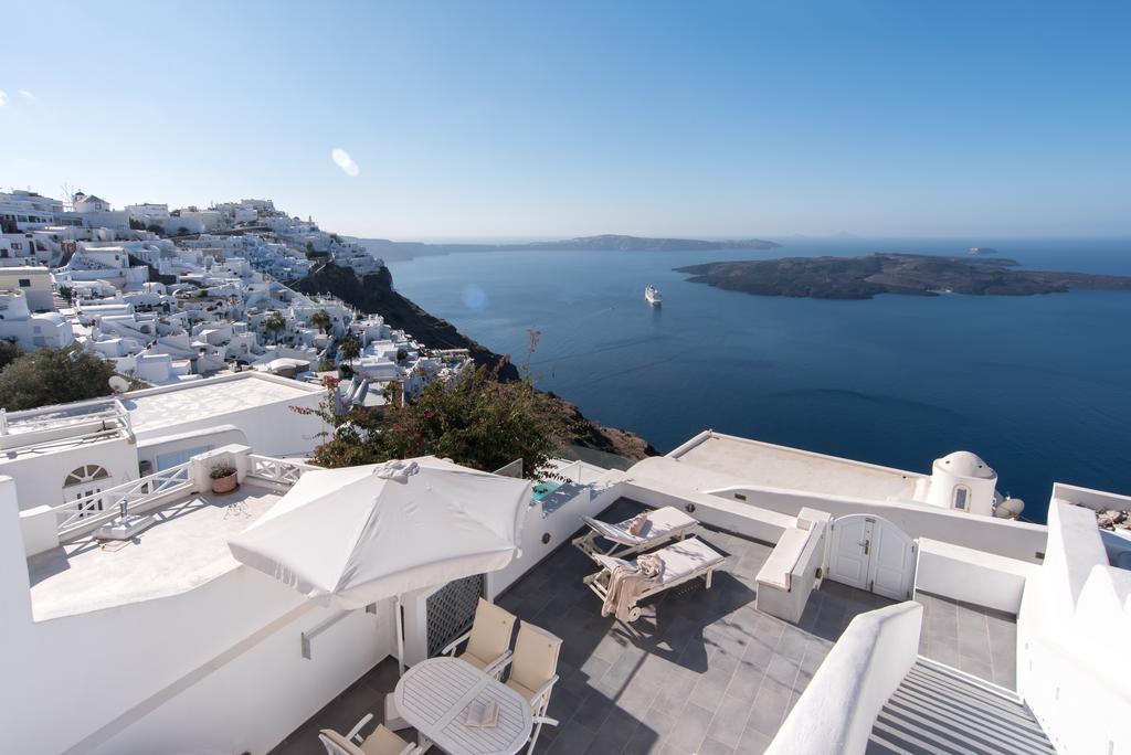 Вилла Karpimo Horizon - Caldera View With Private Hot Tub Фиростефани Экстерьер фото